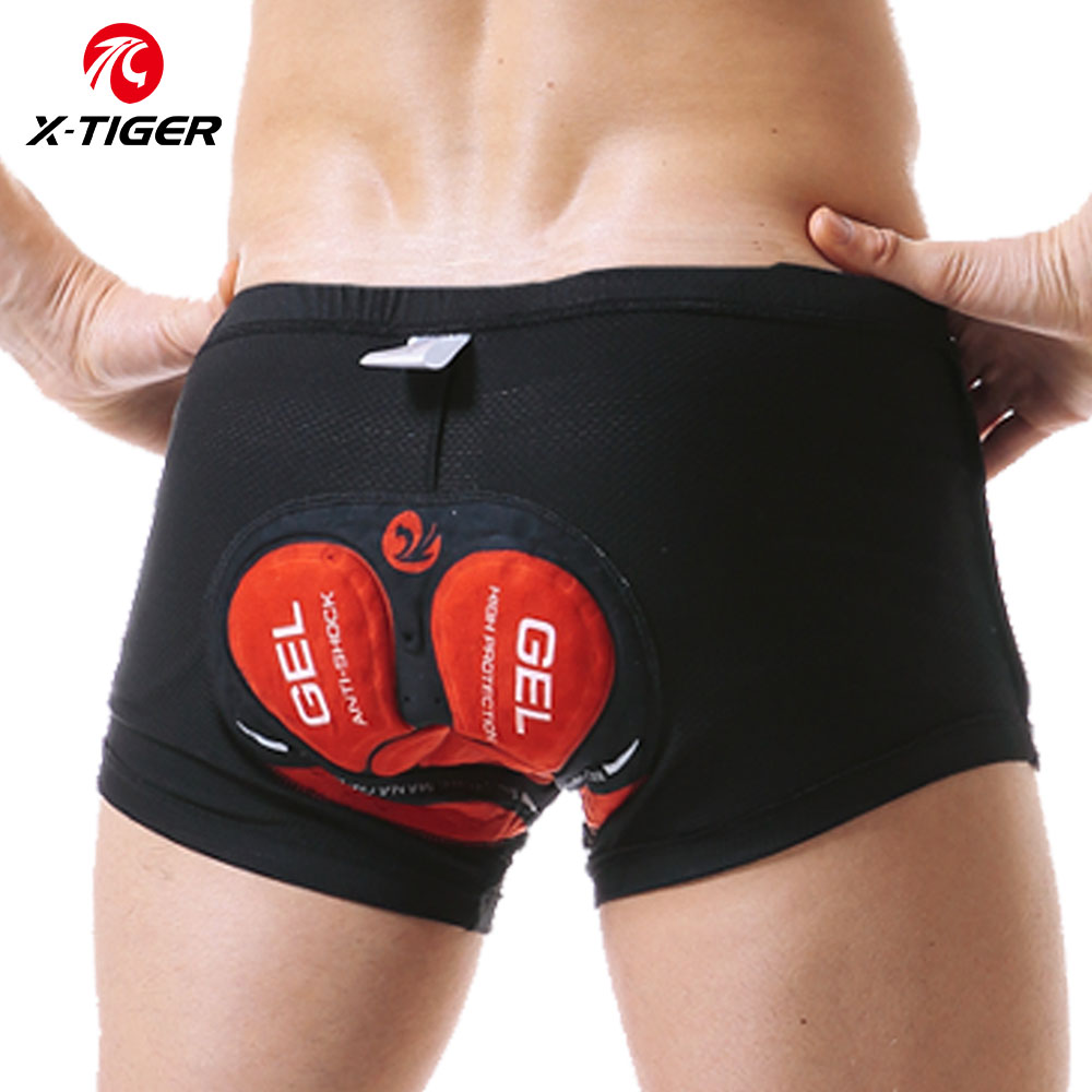 Padded Cycling Shorts 5D Gel - Calças de Ciclismo Masculinas WOSAWE com