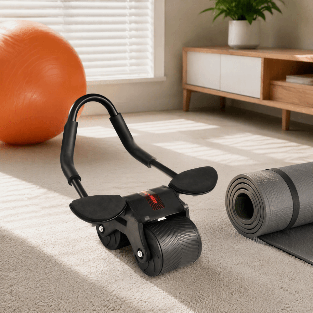 Ab Roller Wheel With Elbow Support - Roda de Abdômen com Retorno Automático,
