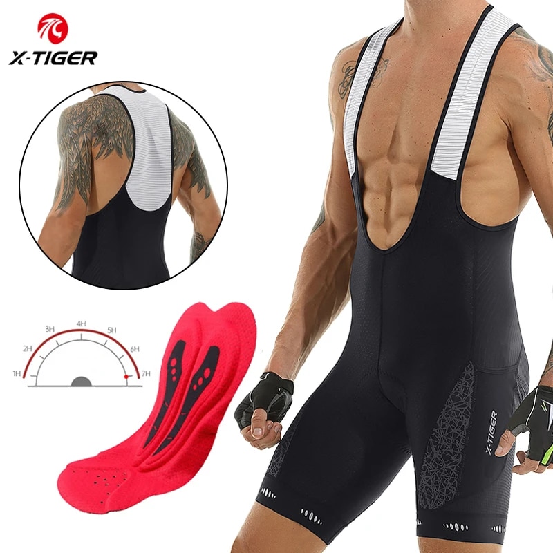 Padded Cycling Shorts 5D Gel - Respirável Ciclismo Bib Shorts, Shorts Apertado