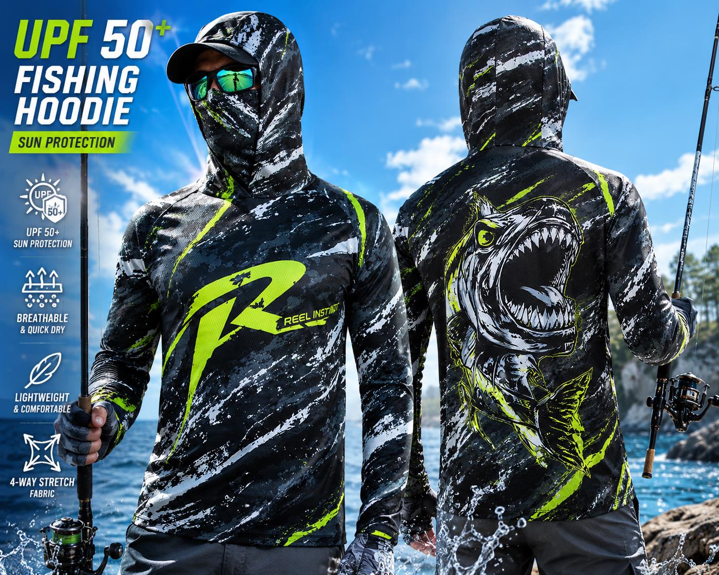 Camisa de Pesca Unissex de Man - Fishing avaliação e preço