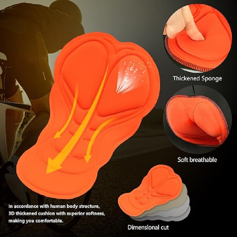 Roupa de Ciclismo Respirável M - Padded Cycling Shorts 5D Gel avaliação e preço