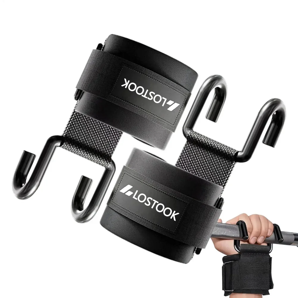 1/2 peças de Gancho de Assistê - Wrist Wraps Weightlifting Support avaliação e preço