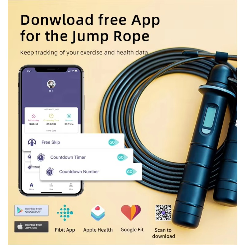 Corda de Pular Digital Sem Fio - Smart Jump Rope Digital Counter avaliação e preço