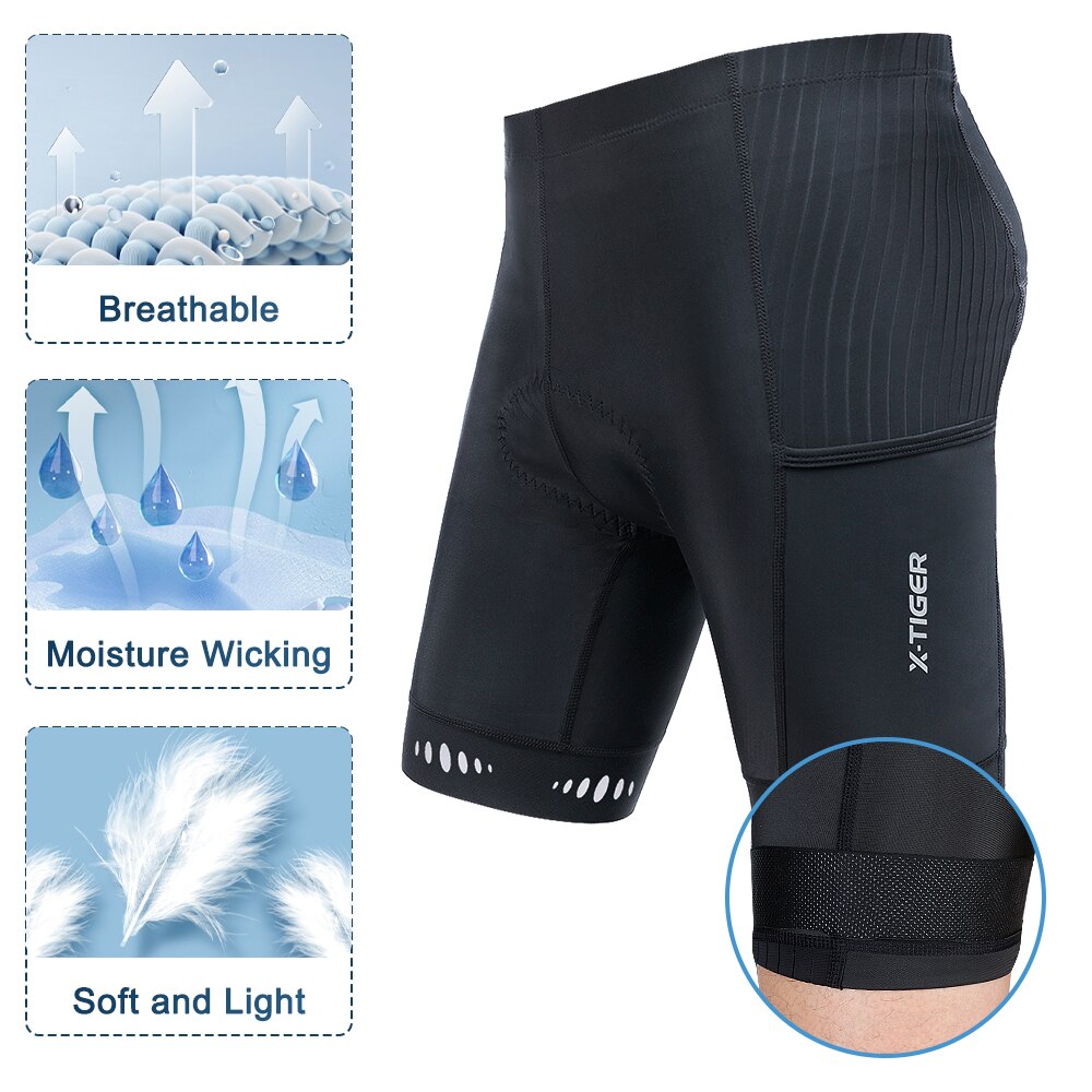 X-TIGER-Shorts de Ciclismo com - Padded Cycling Shorts 5D Gel avaliação e preço