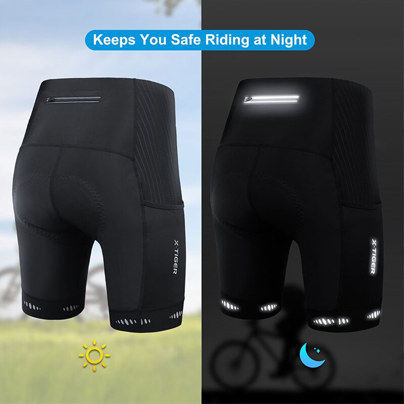 X-TIGER-Shorts de Ciclismo com - Padded Cycling Shorts 5D Gel avaliação e preço