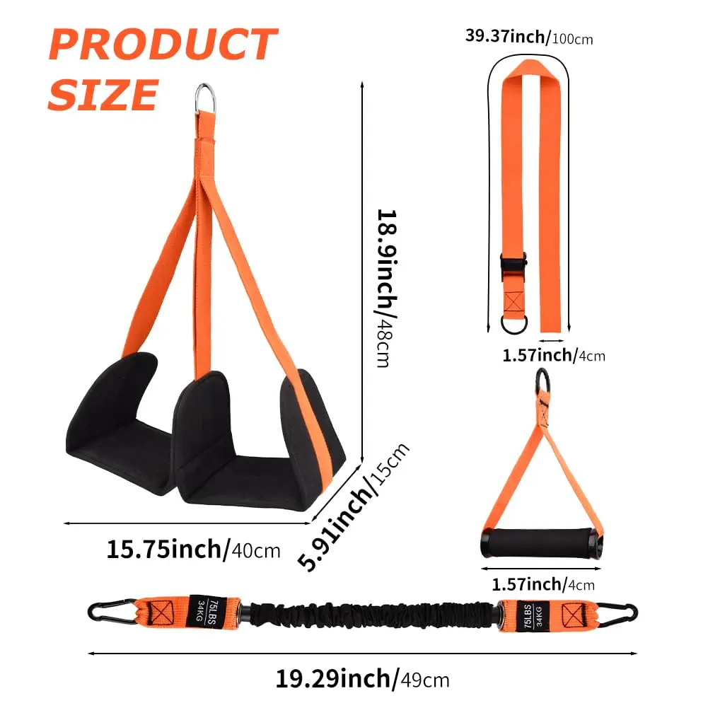 Conjunto de faixas de assistên - Resistance Bands Set With Handles avaliação e preço
