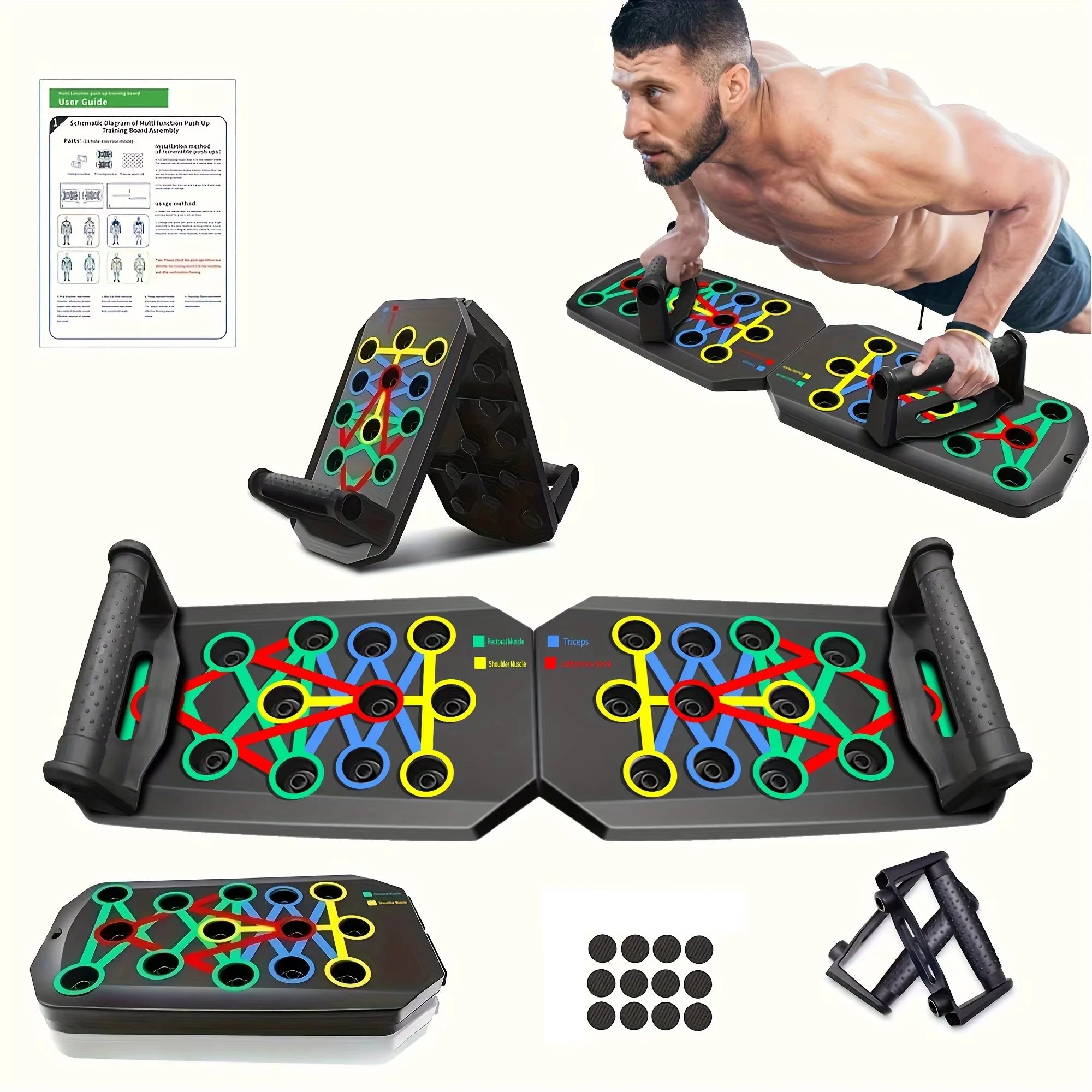 1 unidade de prancha de flexõe - Push Up Board Foldable Multi Function avaliação e preço