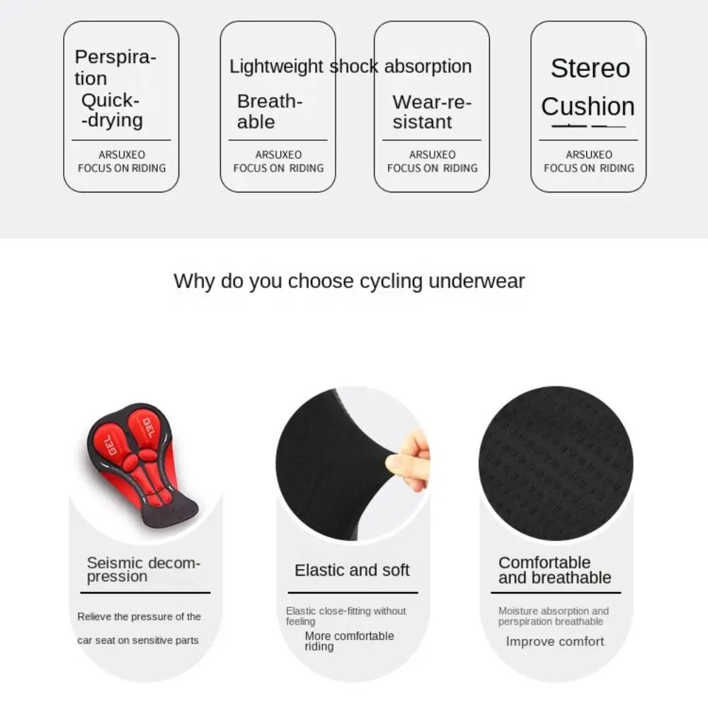 Shorts de ciclismo respiráveis - Padded Cycling Shorts 5D Gel avaliação e preço