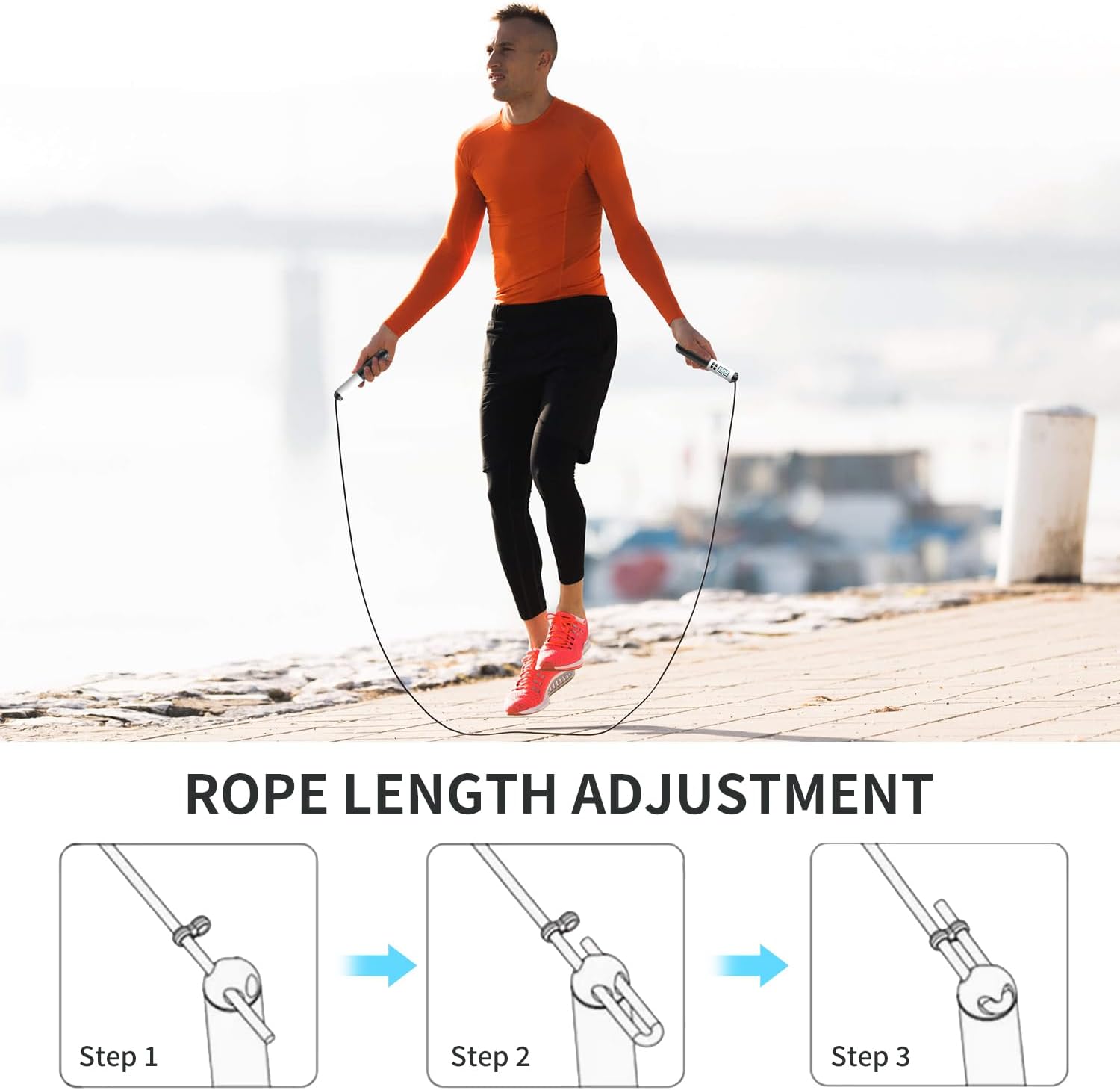 Corda de pular sem fio de 6cm  - Smart Jump Rope Digital Counter avaliação e preço