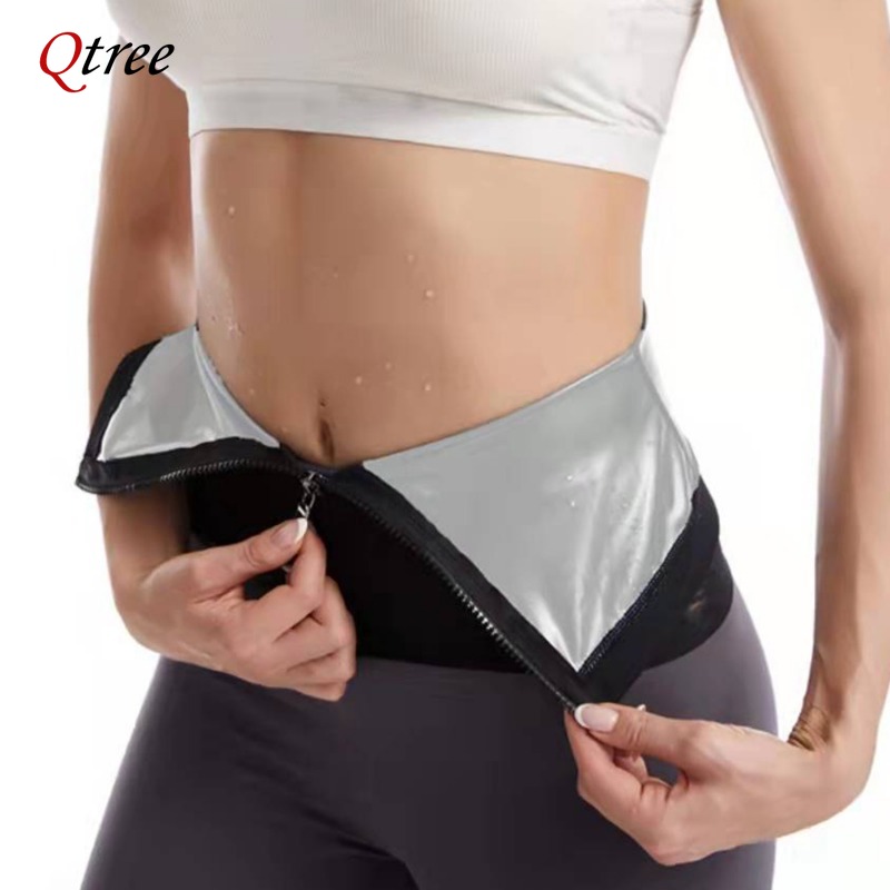 Qtree-Waist Trainer Para Mulhe - Sweat Waist Trainer Belt Neoprene avaliação e preço