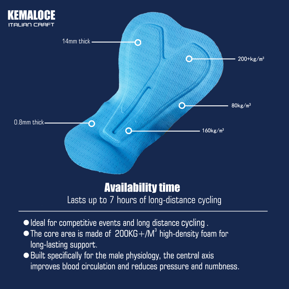 KEMALOCE-Shorts de ciclismo ma - Padded Cycling Shorts 5D Gel avaliação e preço