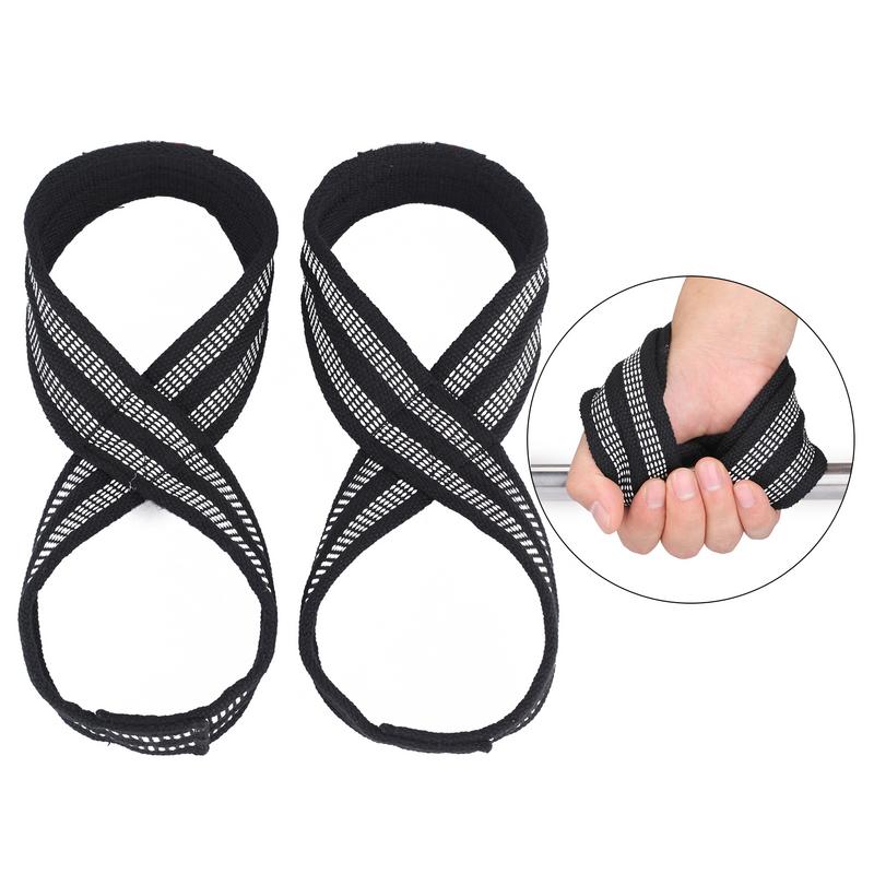 1 par figura 8 tiras de levant - Wrist Wraps Weightlifting Support avaliação e preço