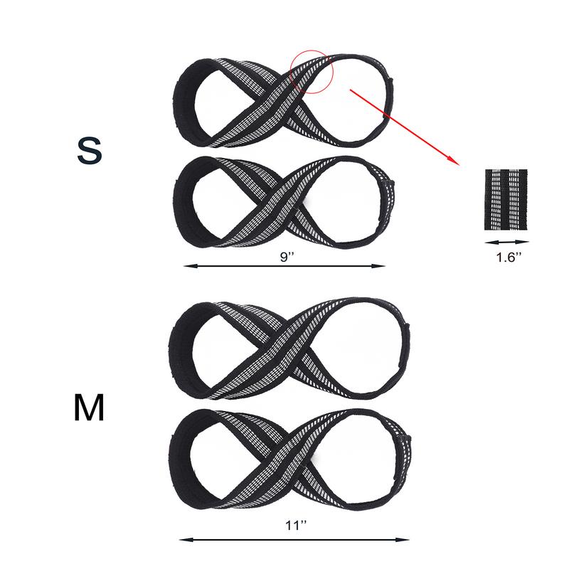 1 par figura 8 tiras de levant - Wrist Wraps Weightlifting Support avaliação e preço